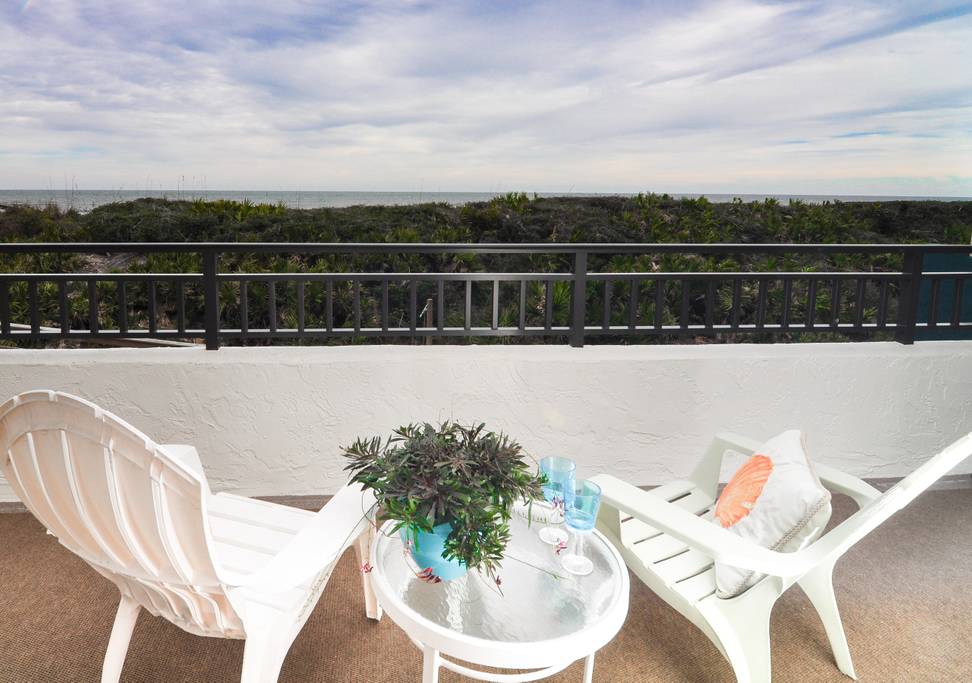 Private balcony with ocean views