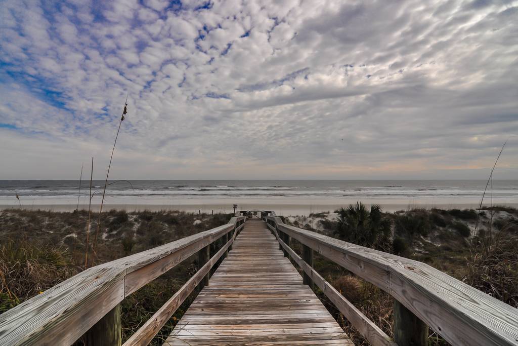 St. Augustine beach front view from condo